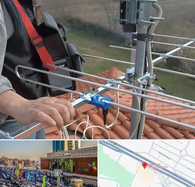 نصاب آنتن تلویزیون در لاله پارک تبریز