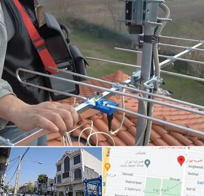 نصاب آنتن تلویزیون در افسریه