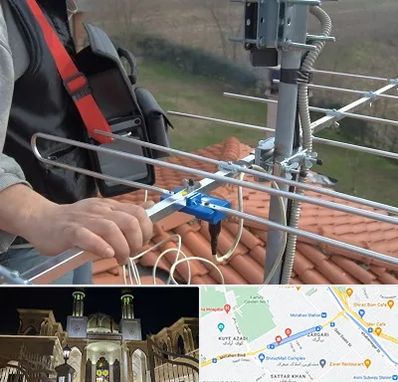 نصاب آنتن تلویزیون در زرگری شیراز