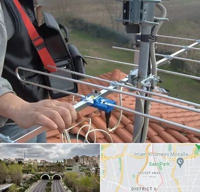 نصاب آنتن تلویزیون در یوسف آباد