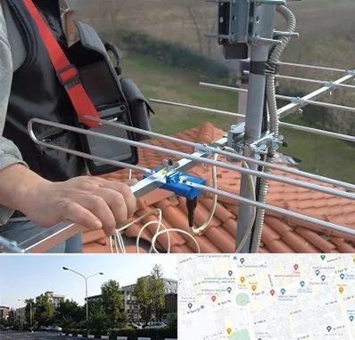 نصاب آنتن تلویزیون در میدان کاج