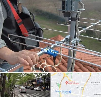 نصاب آنتن تلویزیون در ظفر