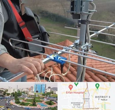 نصاب آنتن تلویزیون در ونک