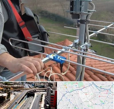 نصاب آنتن تلویزیون در ستارخان شیراز