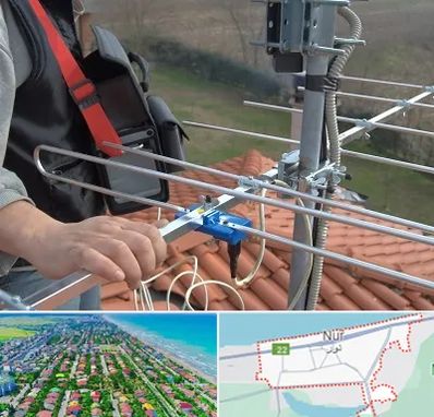 نصاب آنتن تلویزیون در نور