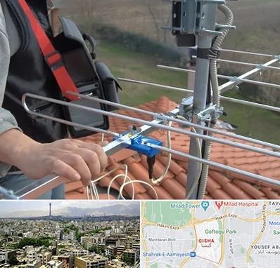 نصاب آنتن تلویزیون در گیشا