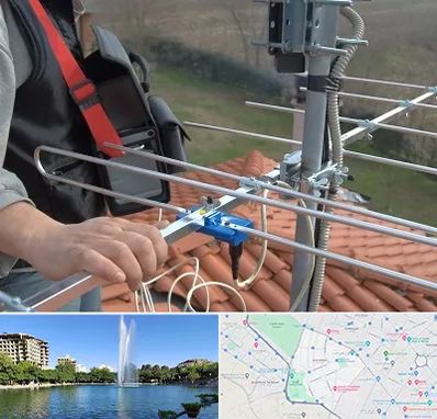 نصاب آنتن تلویزیون در کوهسنگی مشهد