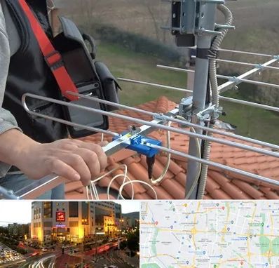 نصاب آنتن تلویزیون در جنت آباد تهران