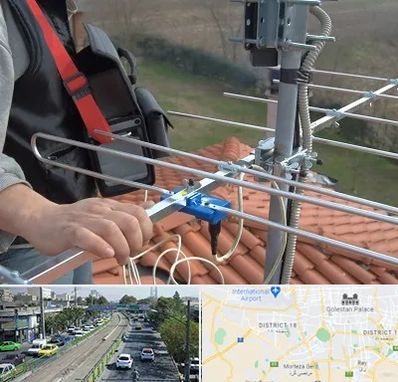 نصاب آنتن تلویزیون در جنوب تهران