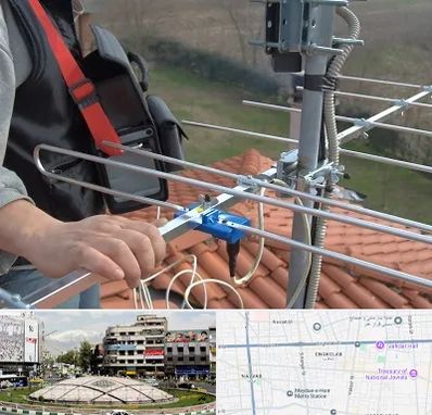 نصاب آنتن تلویزیون در مرکز تهران