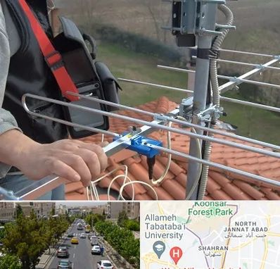 نصاب آنتن تلویزیون در شهران