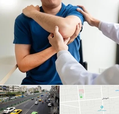فیزیوتراپی شانه در خیابان دامپزشکی