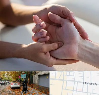 فیزیوتراپی دست در خیابان فلسطین