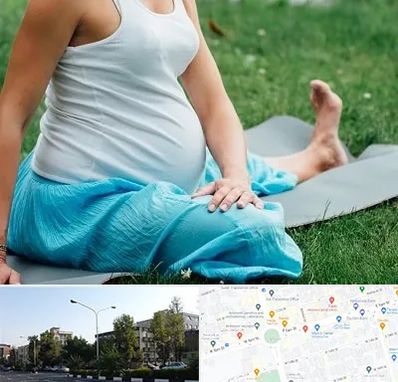 کلاس یوگا بارداری در میدان کاج