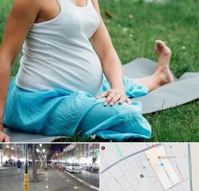 کلاس یوگا بارداری در باغ فیض اسلامشهر