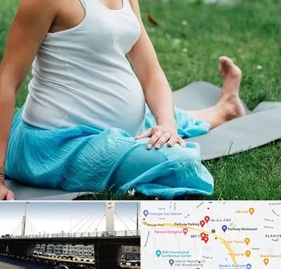 کلاس یوگا بارداری در پارک وی