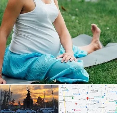 کلاس یوگا بارداری در میدان حر