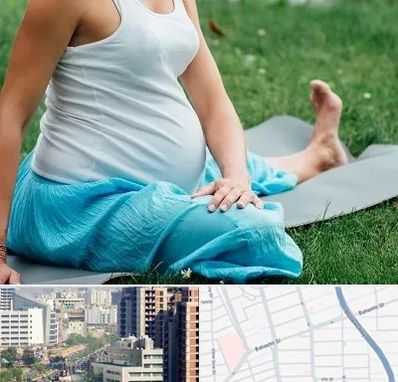 کلاس یوگا بارداری در خیابان بهشتی