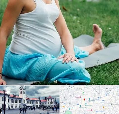 کلاس یوگا بارداری در میدان شهرداری رشت