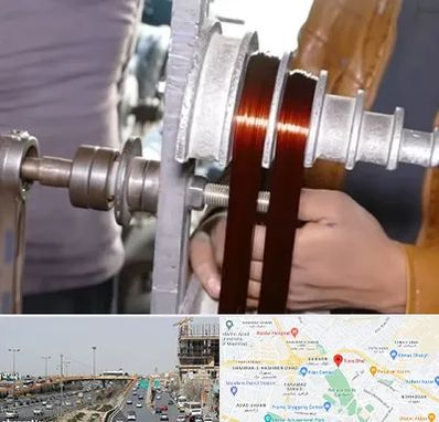 سیم پیچی در بلوار توس مشهد