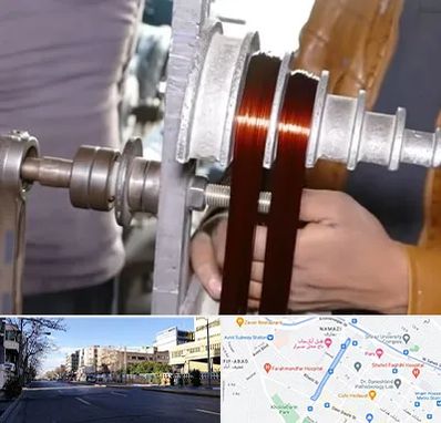 سیم پیچی در خیابان ملاصدرا شیراز