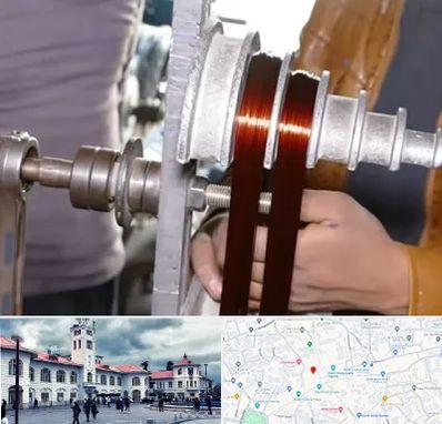 سیم پیچی در میدان شهرداری رشت