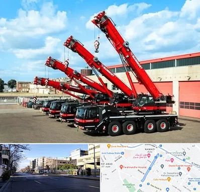 جرثقیل در خیابان ملاصدرا شیراز