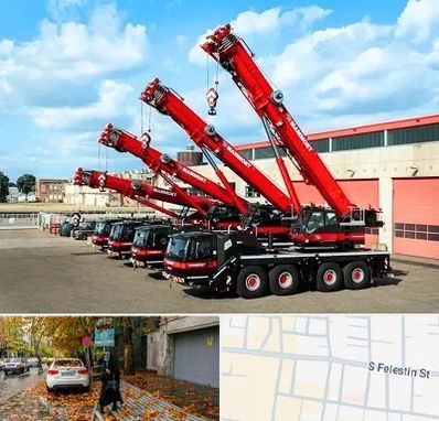 جرثقیل در خیابان فلسطین