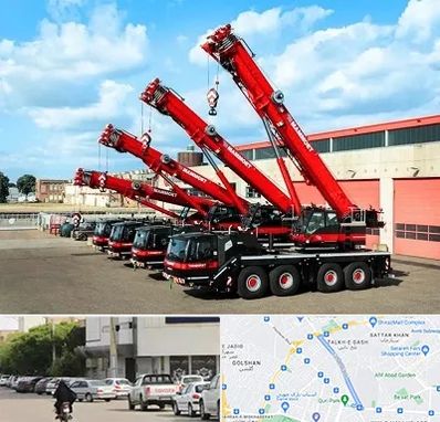 جرثقیل در قدوسی شرقی شیراز