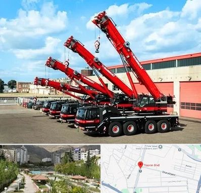 جرثقیل در بلوار تعاون