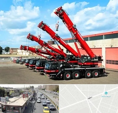 جرثقیل در خیابان دماوند