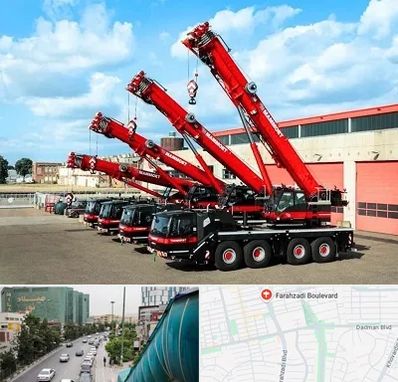 جرثقیل در بلوار فرحزادی