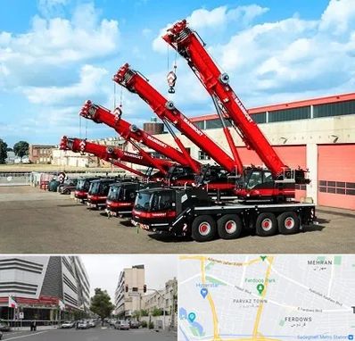 جرثقیل در بلوار فردوس 