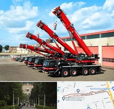 جرثقیل در بلوار معلم رشت 