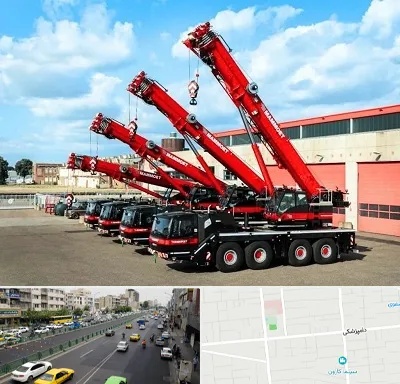 جرثقیل در خیابان دامپزشکی