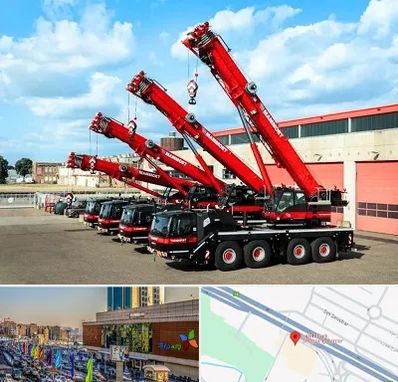 جرثقیل در لاله پارک تبریز