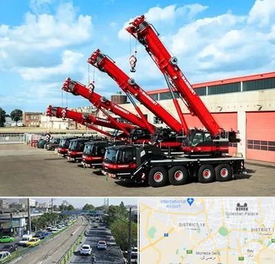 جرثقیل در جنوب تهران 