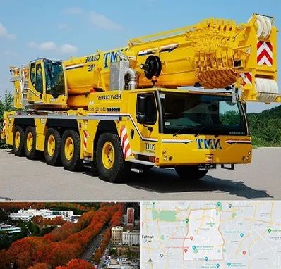 جرثقیل کفه دار در منطقه 6 تهران 