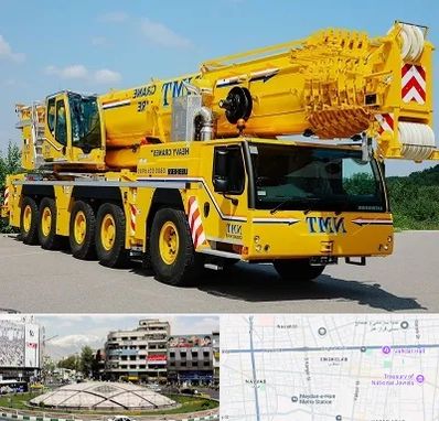 جرثقیل کفه دار در مرکز تهران