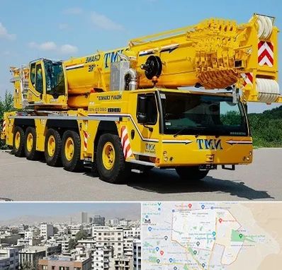 جرثقیل کفه دار در منطقه 14 تهران 