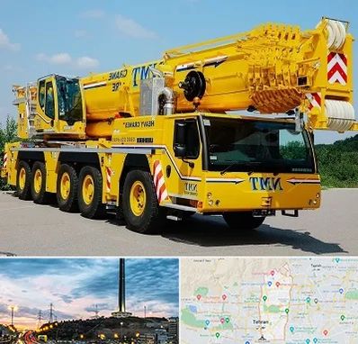 جرثقیل کفه دار در منطقه 2 تهران 