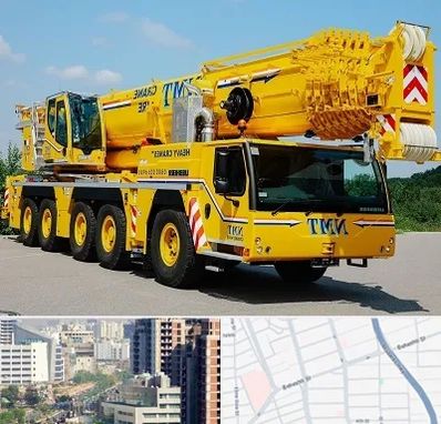 جرثقیل کفه دار در خیابان بهشتی