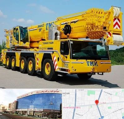 جرثقیل کفه دار در نصف راه تبریز