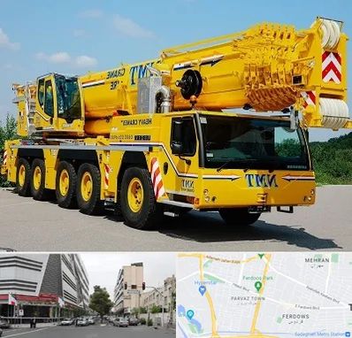 جرثقیل کفه دار در بلوار فردوس 