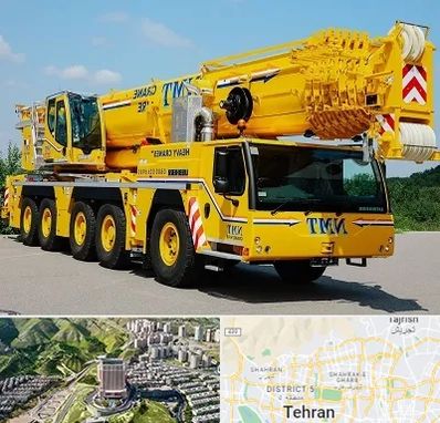 جرثقیل کفه دار در شمال تهران 