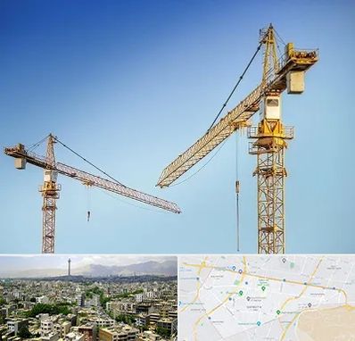 تاور کرین در منطقه 8 تهران 