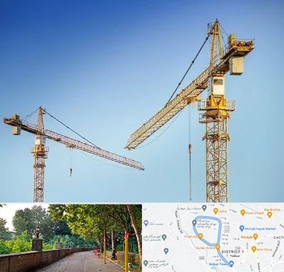 تاور کرین در فلکه گاز رشت