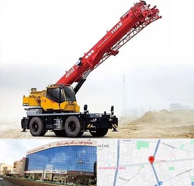 جرثقیل خاور در نصف راه تبریز