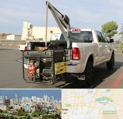 جرثقیل نیسان در شرق تهران 