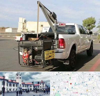 جرثقیل نیسان در میدان شهرداری رشت